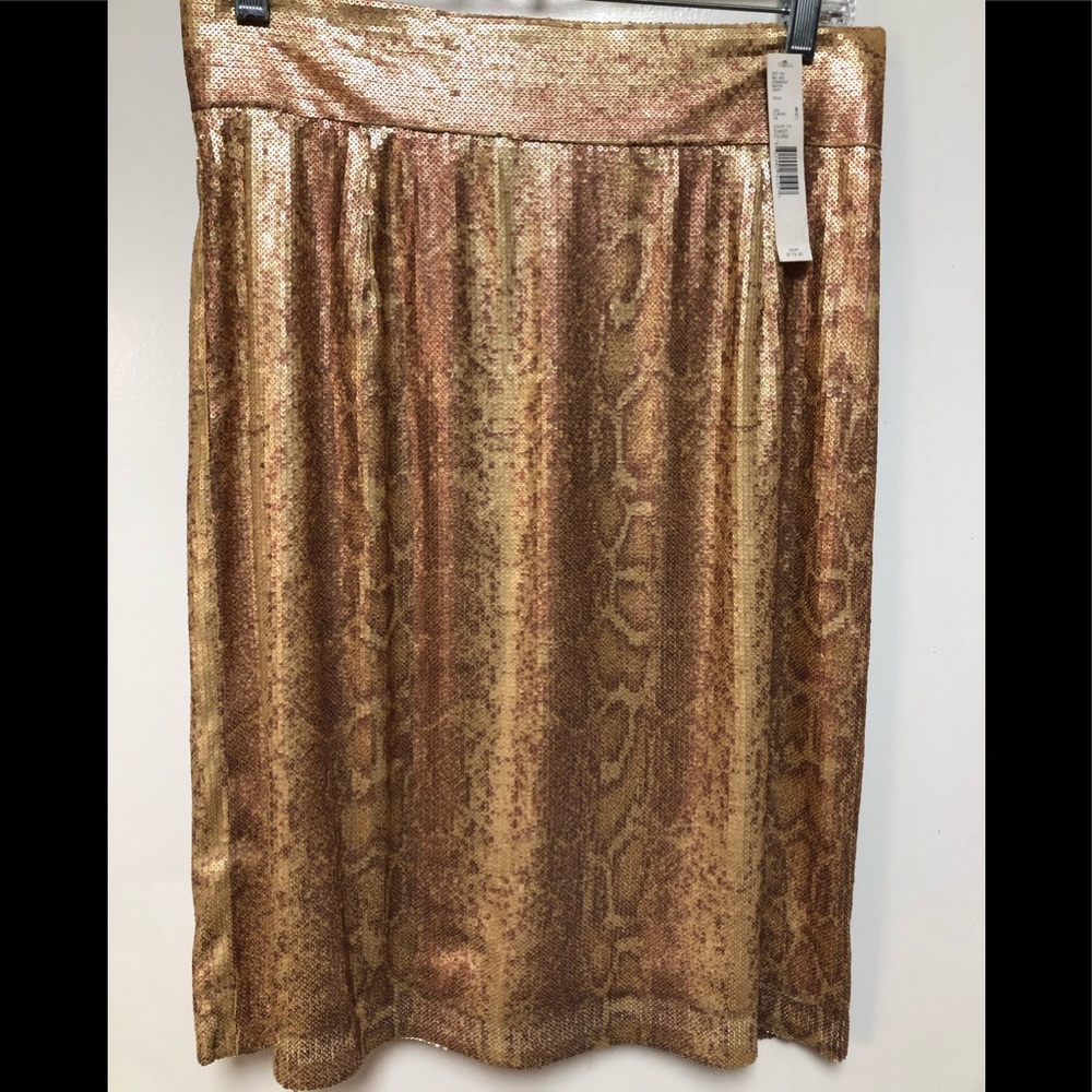 NWT Antonio Melani Gold Sequin Pencil Skirt (8)